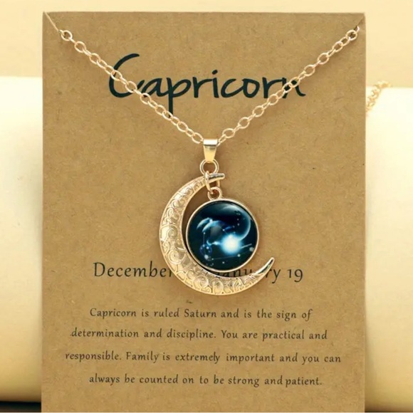 Jewelry - Zodiac moon pendant necklaces